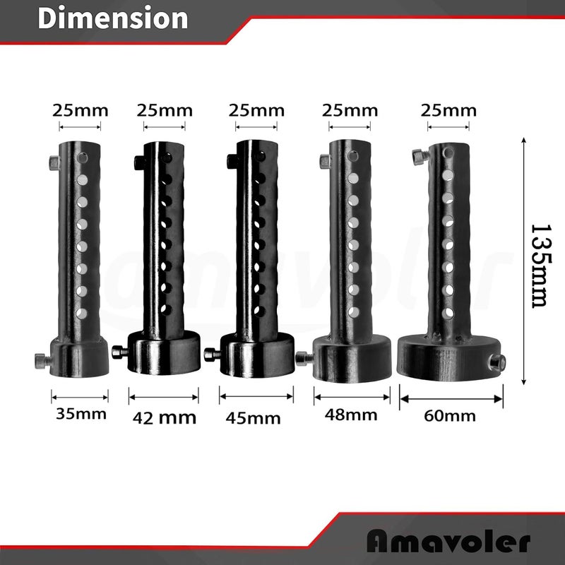 amavoler 2 Pcs Motorcycle Exhaust Silencer Motorbike Muffler Insert Baffle Silencer Universal (black-48mm,2Pcs) - Image 2